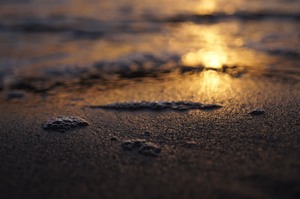 Morgensonne am Strand